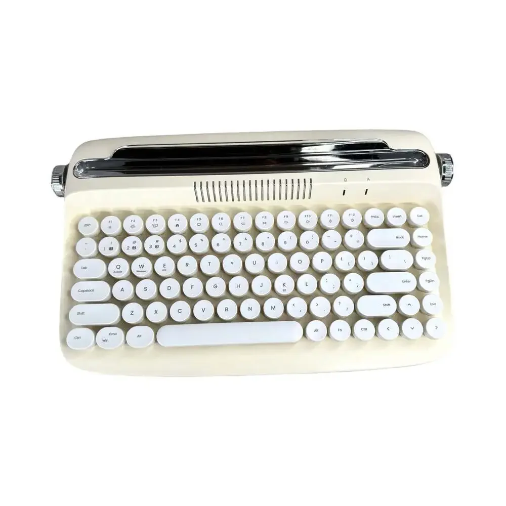 Actto & YUNZII B303 Retro Mini Bluetooth Keyboard Light Yellow